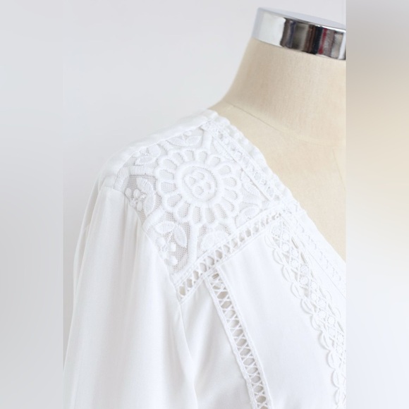 Elegant White boho Maxi Dress NWT - Picture 4 of 8